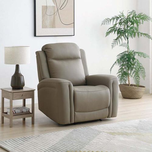 Henley Taupe Leather Electric Recliner Armchair