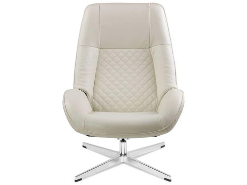 Clearance - Bordeaux Balder Cream Leather Swivel Recliner Chair - FSS14130