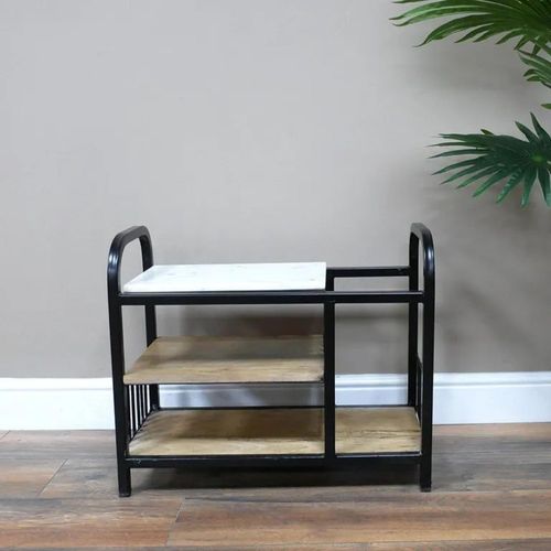 Shoe Rack - Black Metal - Small