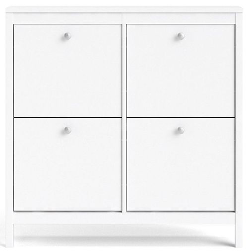 Madrid White 4 Drawer Shoe Cabinet