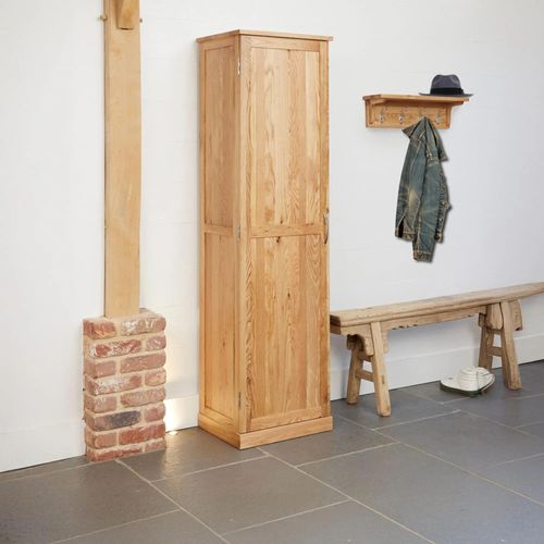 Mobel Oak Tall Shoe Cupboard