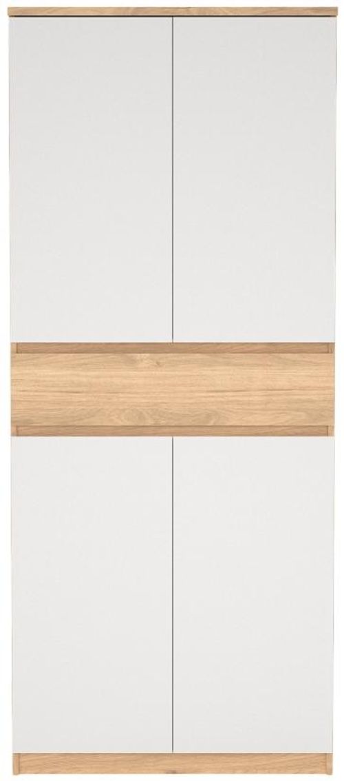 Naia Oak and White Large Shoe Cupboard