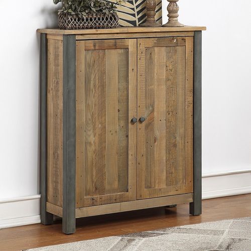 Urban Elegance Reclaimed Wood Shoe Storage Cupboard - Large