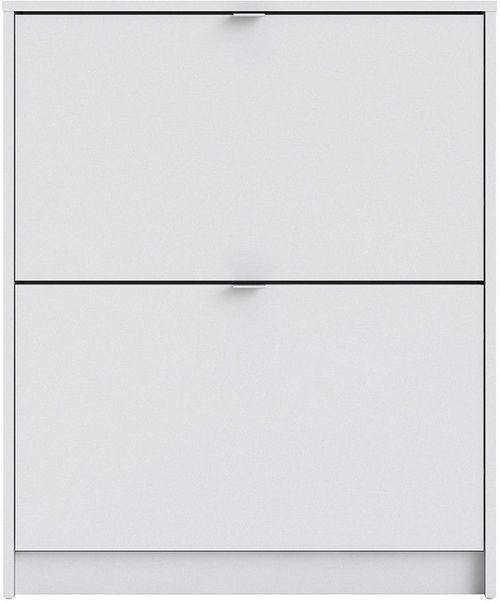 White 2 Drawer Shoe Cabinet