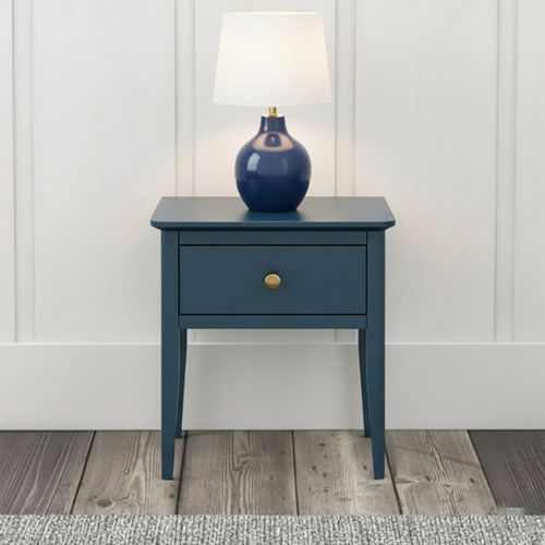 Harrogate Lamp Table - 1 Drawer - Blue