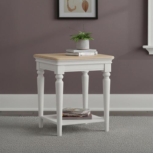 Cromwell Lamp Table - Square - Grey Painted