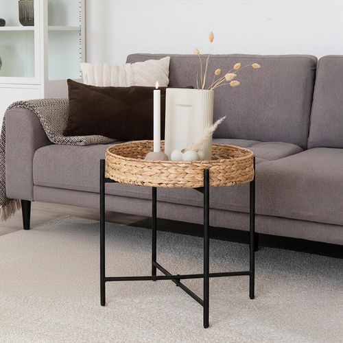 Naro Side Table - Round - Natural - Waterhyacinth