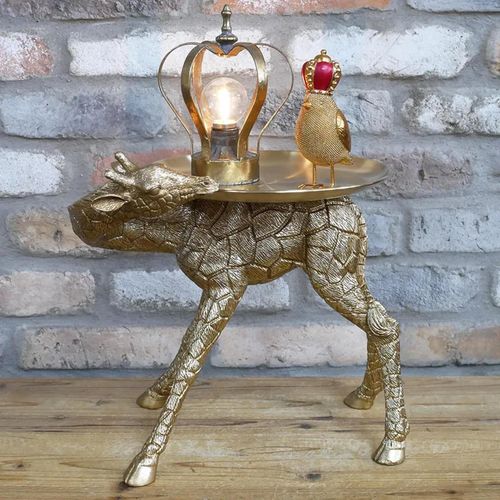 Clearance - Side Table - Gold Metal - Giraffe Tray - FSS16888
