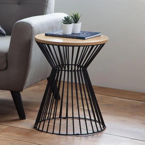 Clearance - Jersey Lamp Table - Round - Oak - FSS16557