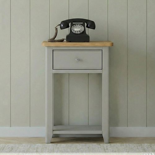 Arden Grey Painted 1 Drawer Telephone Table