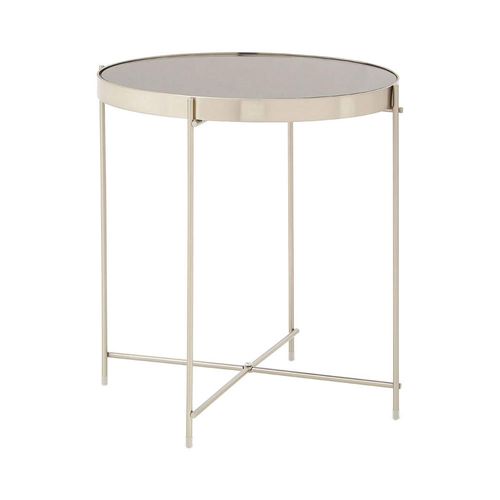 Allure Side Table - Round - Grey Mirrored
