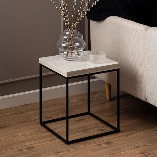 Barossa Side Table - Square - Travertine Effect