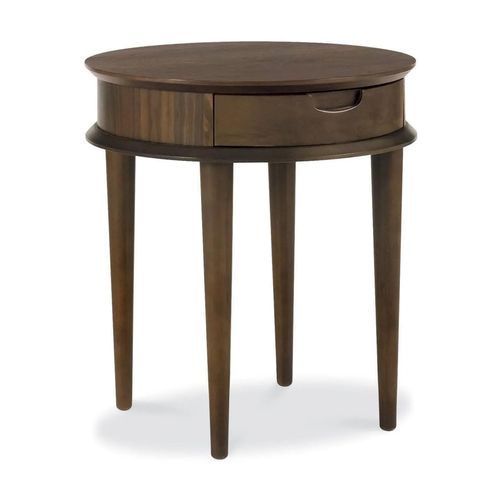 Oslo Walnut Lamp Table - 1 Drawer