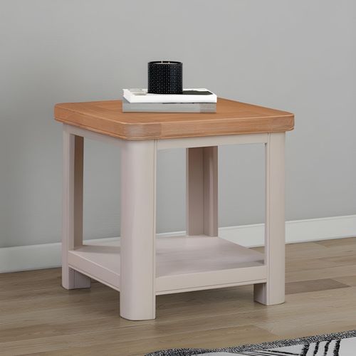 Clarion Lamp Table - Square - Oak and Grey