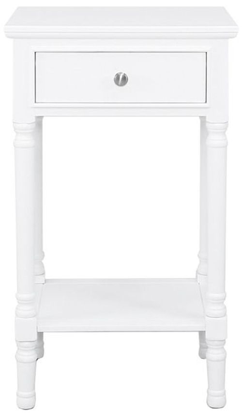 Delta Telephone Table - 1 Drawer - White