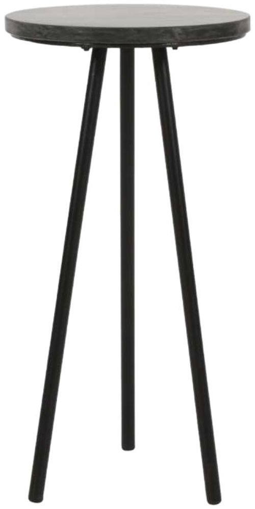 Fluted Black Marble Side Table