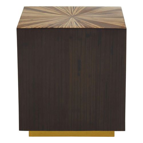 Gabelle Side Table - Square - Dark Bamboo Wood - Sunburst