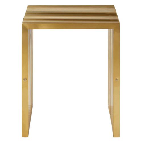 Horizon Side Table - Square - Gold Metal