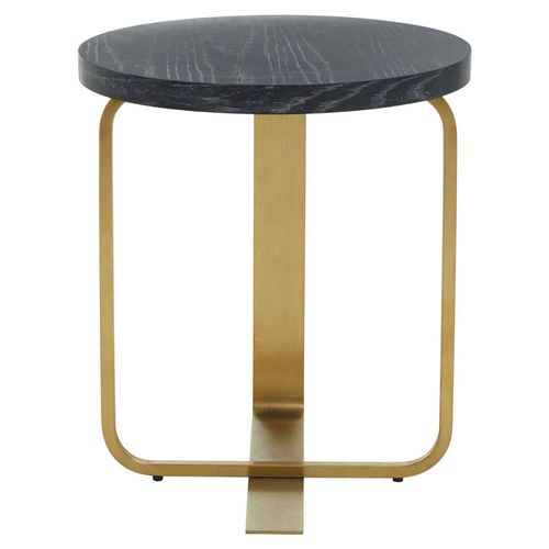 Lena Side Table - Round - Black Oak