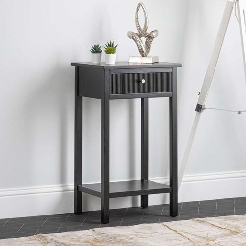 Lindon End Table - 1 Drawer - Black