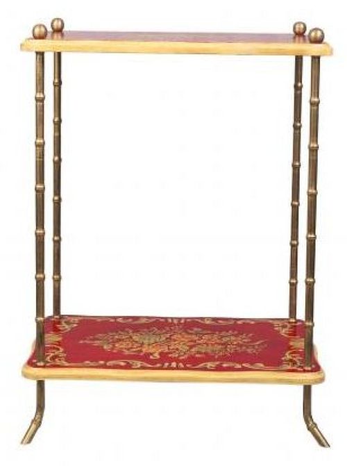 Meerut Red Floral Design Side Table