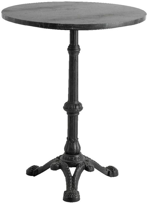 Cafe Black Marble Round Side Table