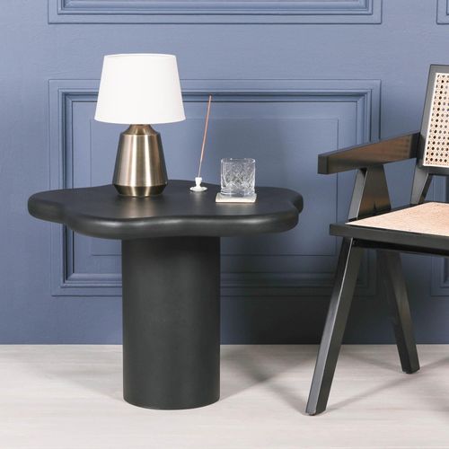 Puddle Mango Wood Side Table - Black Painted