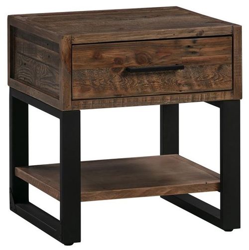 Reclaimed Pine 1 Drawer Lamp Table