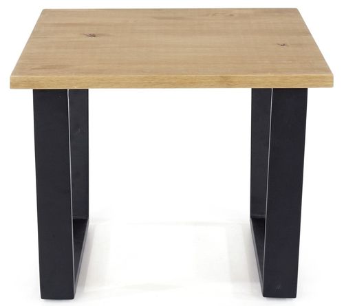 Texas Industrial Style Oak Effect Lamp Table 