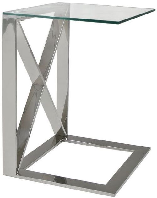 Zenith - Sofa Table - Glass and Chrome
