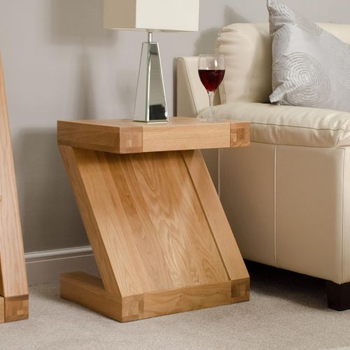 Z Designer Lamp Table - Oak