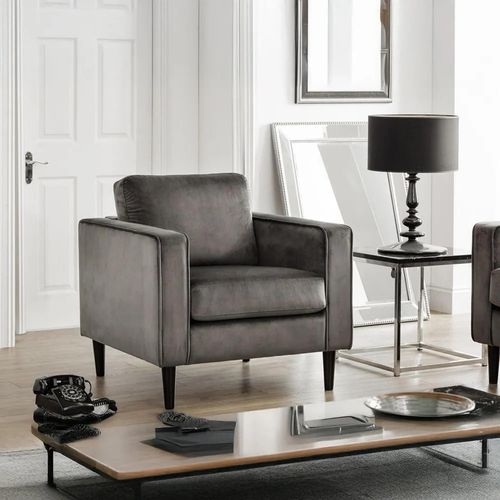 Hayward Grey Fabric Armchair