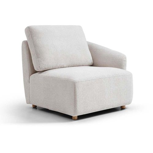 Como Natural Boucle Fabric Right Hand Facing End Chair