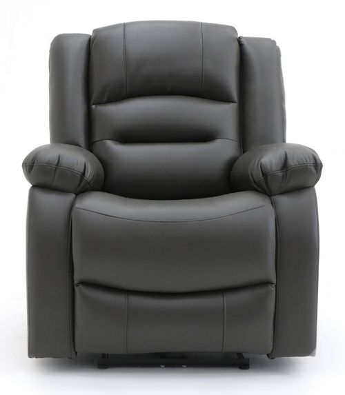 Alva Electric Recliner Armchair - Grey Faux Leather
