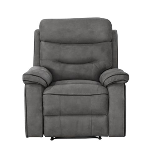 Gabrielle Manual Recliner Armchair - Charcoal Leather