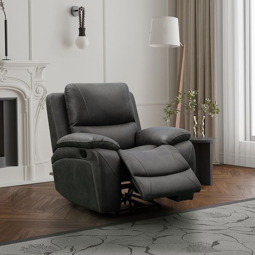 Isobella Manual Recliner Armchair - Charcoal Fabric