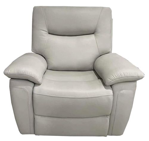 Lucia Recliner Armchair - Pearl Grey Leather