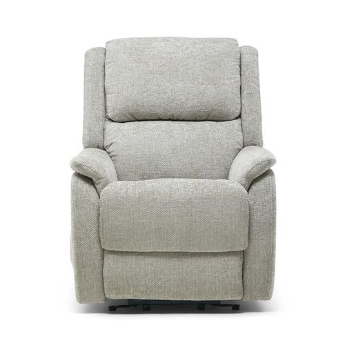 Palermo Lift and Rise Power Recliner Armchair - Stone Fabric