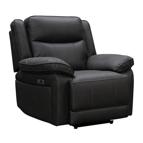 Torino Manual Recliner Armchair - Grey Pewter Faux Leather