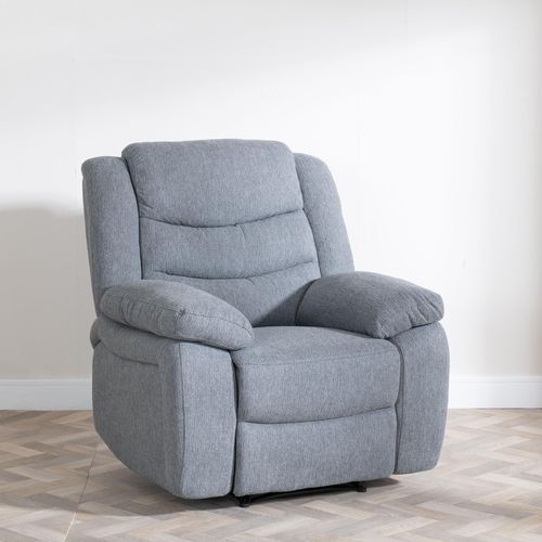 Windsor Grey Fabric Recliner Armchair