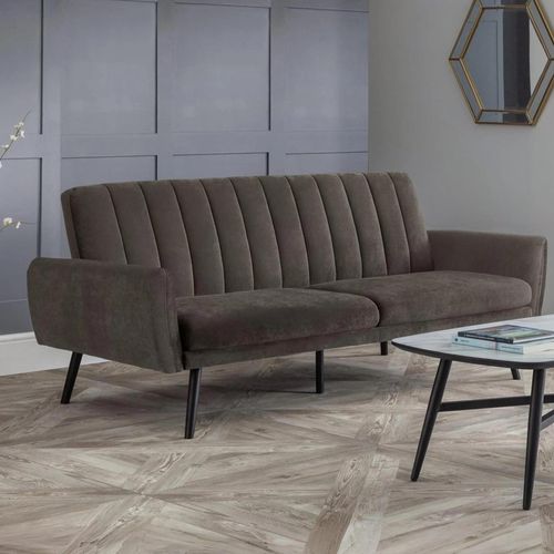 Afina Grey Velvet Fabric Sofa Bed