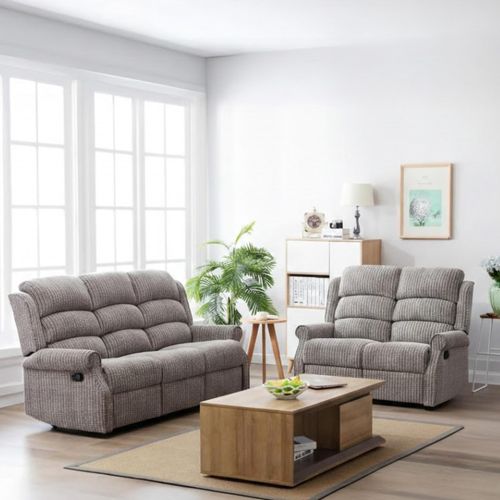 Windsor Recliner Sofa Suite - 3+2 - Latte Fabric