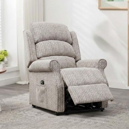 Windsor Lift and Tilt Electric Recliner Armchair - Natural Fabric