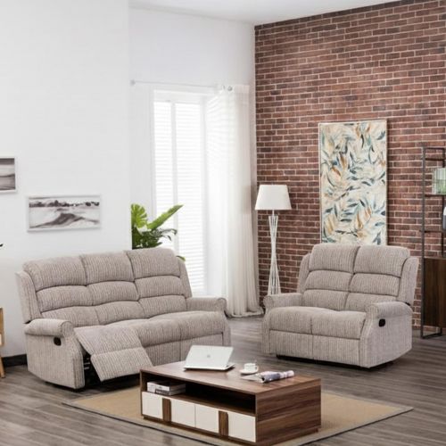Windsor Recliner Sofa Suite - 3+2 - Natural Fabric
