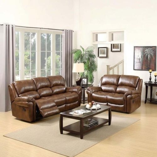 Farnham Recliner Sofa Suite - 3+2 - Tan Leather