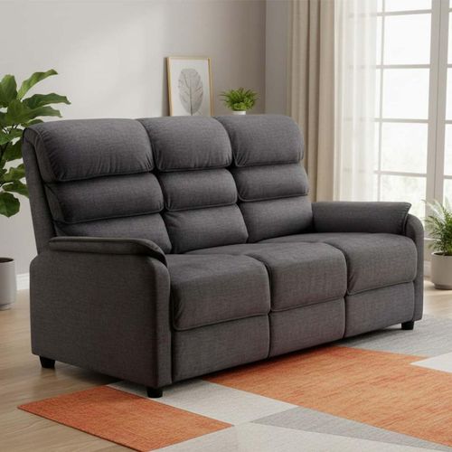 Savoy 3 Seater Fixed Sofa - Grey Fabric