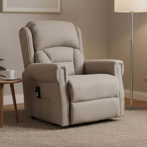 Sandringham Lift and Tilt Electric Recliner Armchair - Taupe Fabric
