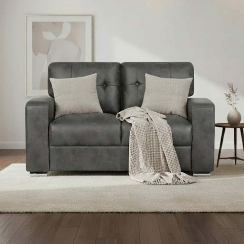 Hampton 2 Seater Sofa  Dark Grey Fabric