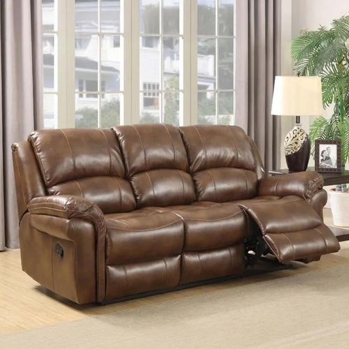 Clearance - Farnham Recliner Sofa - 3 Seater - Tan Leather - A553