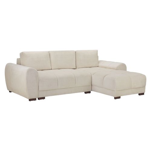 Azzuro Universal Corner Sofa Bed - Cream - Storage